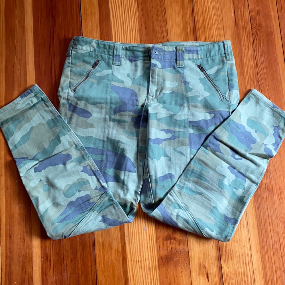 Camouflage moto jeans